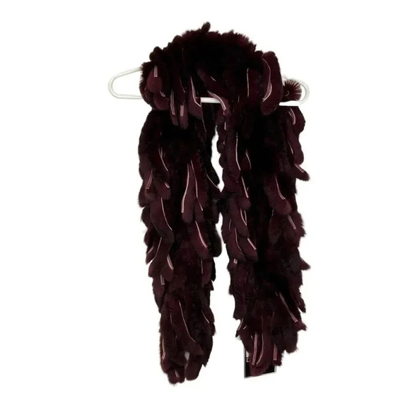 Diana Rosh Natural dyed Rabbit fur scarf - Picture 3 of 11